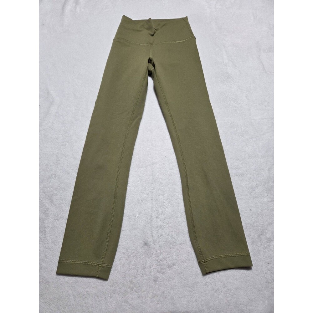 Lululemon Wunder Train High-Rise Crop Leggings 23" Everlux -  Size 2 - Green